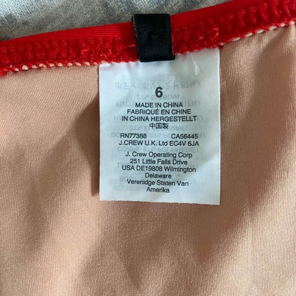 J. Crew one piece, red, ruched - Picture 3 of 5